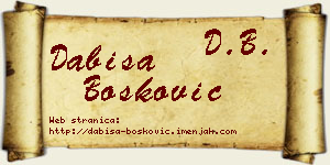 Dabiša Bošković vizit kartica